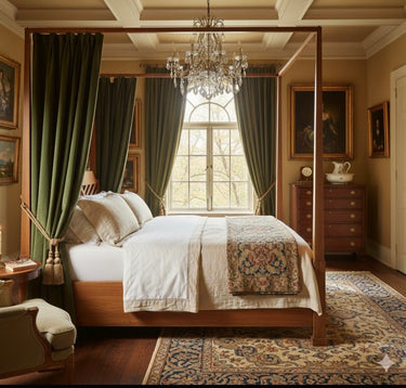 Marbella 4 Post Queen Bed at online8 furniture store Auckland