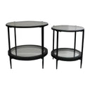 Marbella Side Table Set/2 - Black at online8 furniture store Auckland