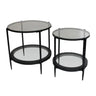 Marbella Side Table Set/2 - Black at online8 furniture store Auckland