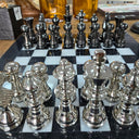 Marble & Aluminium Chess Set - Large at online8 furniture store Auckland