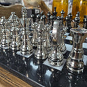 Marble & Aluminium Chess Set - Large at online8 furniture store Auckland