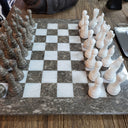 Marble Chess Set with Suitcase at online8 furniture store Auckland