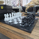 Marble Chess Set with Suitcase at online8 furniture store Auckland