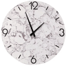 Marble Look Wall Clock - White at online8 furniture store Auckland