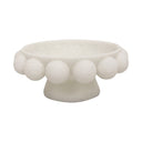 Marble Resin Plinth Bowl -  White at online8 furniture store Auckland