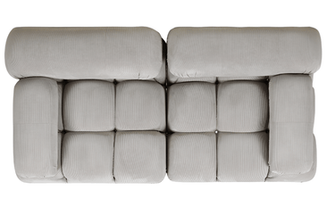 Marcel Corduroy 2 Seater Modular Sofa - Grey at online8 furniture store Auckland