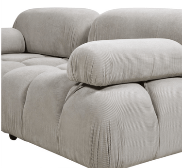 Marcel Corduroy 2 Seater Modular Sofa - Grey at online8 furniture store Auckland