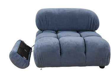 Marcel Corduroy Modular Sofa - Blue at online8 furniture store Auckland
