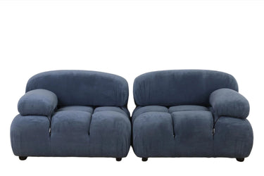 Marcel Corduroy Modular Sofa - Blue at online8 furniture store Auckland
