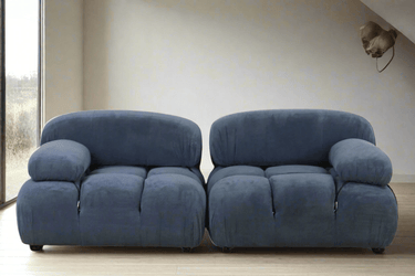 Marcel Corduroy Modular Sofa - Blue at online8 furniture store Auckland