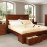 Marina 4Pcs Bedroom Suite with Storage Drawers - King at online8 furniture store Auckland