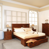 Marina 4Pcs Bedroom Suite with Storage Drawers - Super King at online8 furniture store Auckland