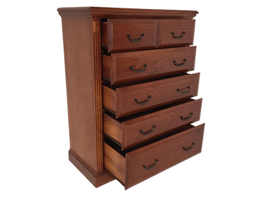 Marina 6 Drawer Tallboy at online8 furniture store Auckland