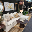 Marsala Slip Cover Sofa with Reversible Chaise  - Salt & Pepper at online8 furniture store Auckland