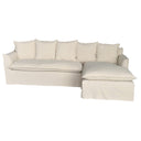 Marsala Slip Cover Sofa with Reversible Chaise  - Salt & Pepper at online8 furniture store Auckland