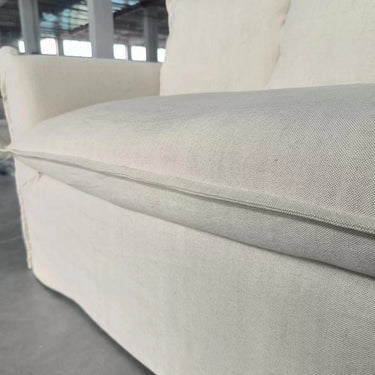 Marsala Slip Cover Sofa with Reversible Chaise  - Salt & Pepper at online8 furniture store Auckland