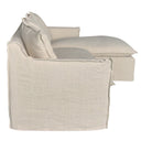 Marsala Slip Cover Sofa with Reversible Chaise  - Salt & Pepper at online8 furniture store Auckland