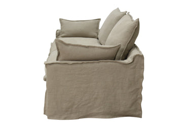 Marseille 2 Seater Slip Cover Sofa - Oatmeal at online8 furniture store Auckland