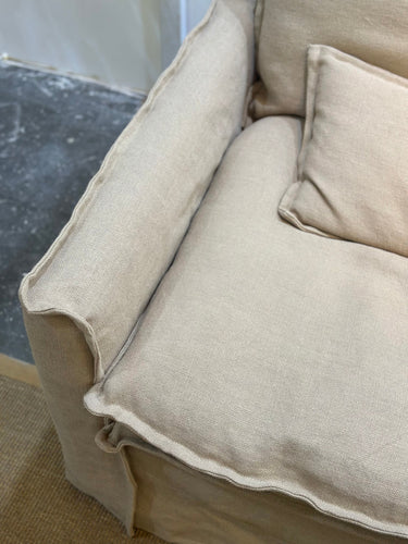 Marseille 2 Seater Slip Cover Sofa - Oatmeal at online8 furniture store Auckland