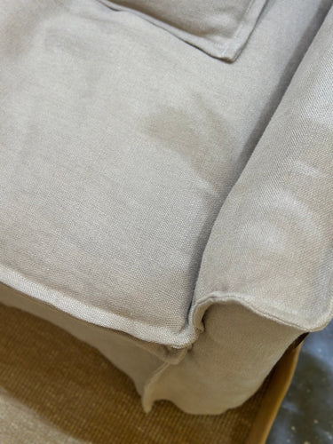 Marseille 2 Seater Slip Cover Sofa - Oatmeal at online8 furniture store Auckland