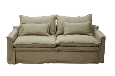 Marseille 2 Seater Slip Cover Sofa - Oatmeal at online8 furniture store Auckland