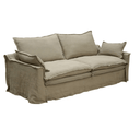 Marseille 3 Seater Slip Cover Sofa - Oatmeal at online8 furniture store Auckland
