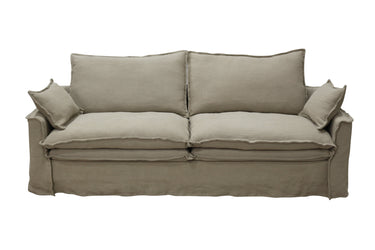 Marseille 3 Seater Slip Cover Sofa - Oatmeal at online8 furniture store Auckland