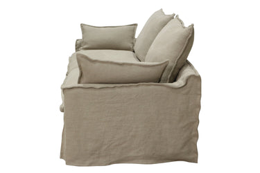 Marseille 3 Seater Slip Cover Sofa - Oatmeal at online8 furniture store Auckland