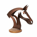 Maverick Equine Sculpture – Bronze & Teak at Online8 Furniture Auckland NZ