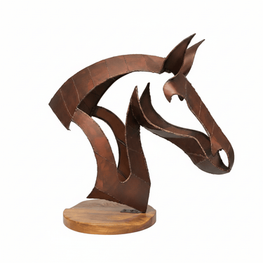 Maverick Equine Sculpture – Bronze & Teak at Online8 Furniture Auckland NZ