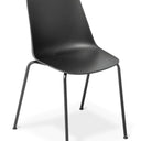 Max 4 Leg Chair - Black at online8 furniture store Auckland