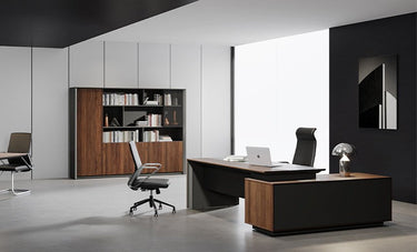 Maxim Executive Desk with Side Cabinet at online8 furniture store Auckland