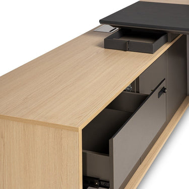 Maxim Executive Desk with Side Cabinet at online8 furniture store Auckland