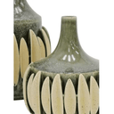 Melia 3D Ceramic Vase - Olive at online8 furniture store Auckland