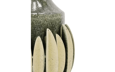 Melia 3D Ceramic Vase - Olive at online8 furniture store Auckland