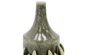 Melia 3D Ceramic Vase - Olive at online8 furniture store Auckland