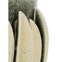 Melia 3D Ceramic Vase - Olive at online8 furniture store Auckland