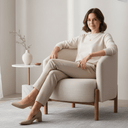 Memphis Tub Chair | Antique White & History Oak at online8 furniture store Auckland