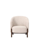 Memphis Tub Chair | Natural Fabric & Dark Oak at online8 furniture store Auckland