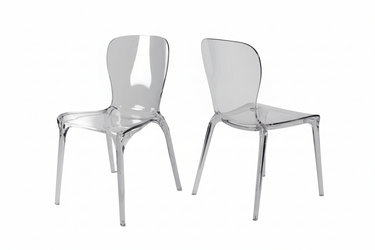 Mercury Transparent Dining Chair - S/2 at Online8 Furniture Auckland NZ