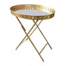 Metal Cross Table - Gold at online8 furniture store Auckland