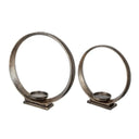 Metal Ring Candle Holders, Set of 2 at online8 furniture store Auckland