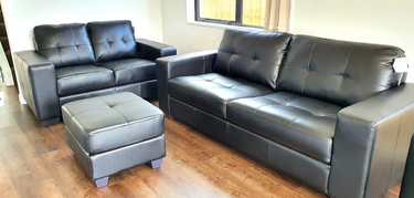 Metro 3 Seat Sofa - Black at online8 furniture store Auckland