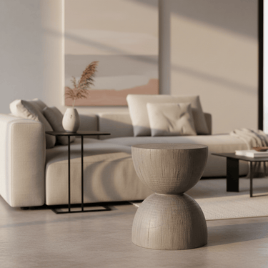 MGO Hourglass Stool - Grey at Online8 Furniture Auckland NZ