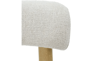 Mia Linen & Oak Dining Chair - Beige Fleck at online8 furniture store Auckland