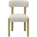 Mia Linen & Oak Dining Chair - Beige Fleck at online8 furniture store Auckland