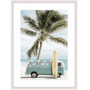 Miami A Glass Framed Art - White at online8 furniture store Auckland