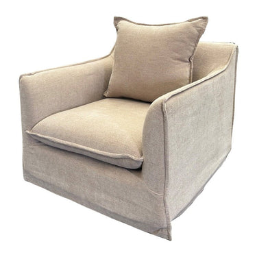 Miami Slip Cover Armchair - Sand at online8 furniture store Auckland