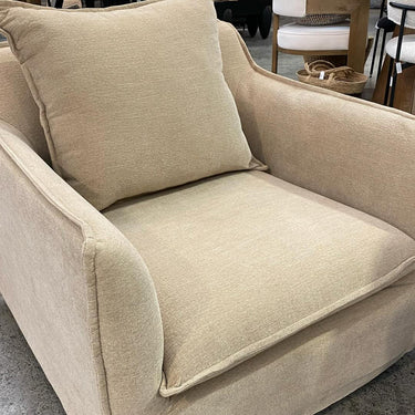 Miami Slip Cover Armchair - Sand at online8 furniture store Auckland