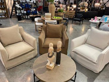 Miami Slip Cover Armchair - Tawny at online8 furniture store Auckland